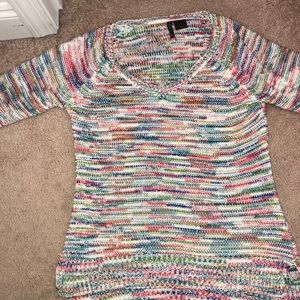 Rainbow sweater, super comfy!